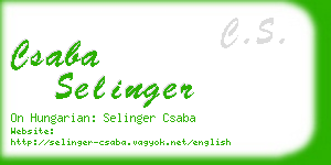csaba selinger business card